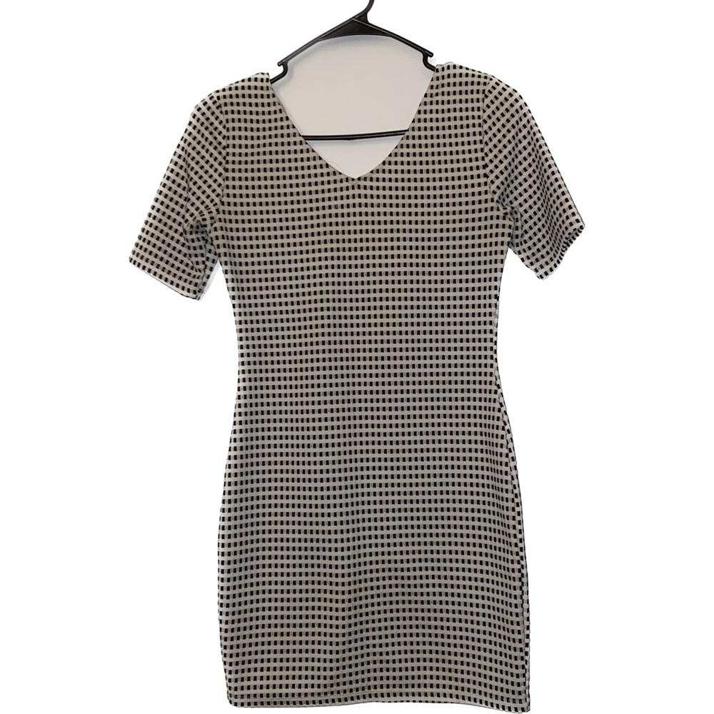 Black & White Checkered Bodycon Dress - Australia Size 10 fits US Size XS/S
